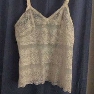 Vintage 1950-1960’s lace/tricot camisole